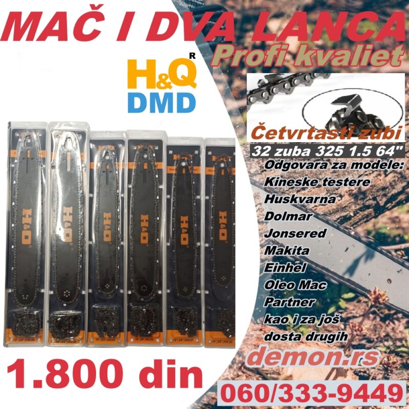 MAČ I DVA LANCA 32 zuba H&Q